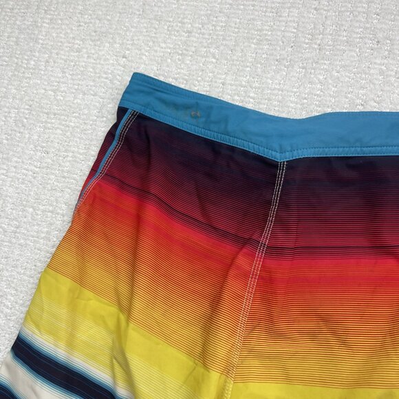Rip Curl Board Short Swim Trunk Bathing Suit Men Striped Mirage Multicolor Read - Picture 15 of 16